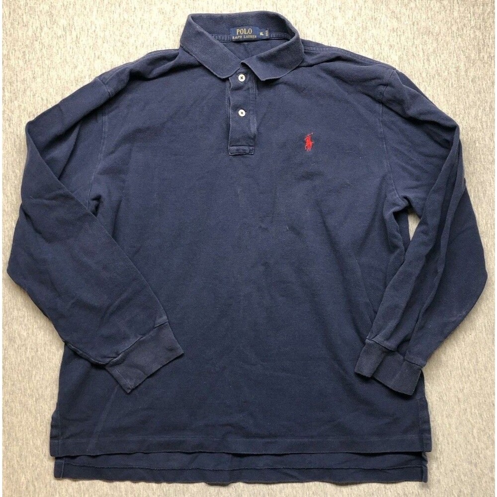 Y2K Polo by Ralph Lauren Men's XL Long Sleeve Polo Shirt Classic Fit